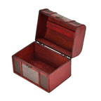 Classic Antique Style Floral Pattern Wooden Storage Box (Size 21x16x14 cm) - Silver