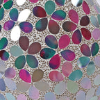 Floral Mosaic Egg Table Lamp Without Bulb - Multicolour