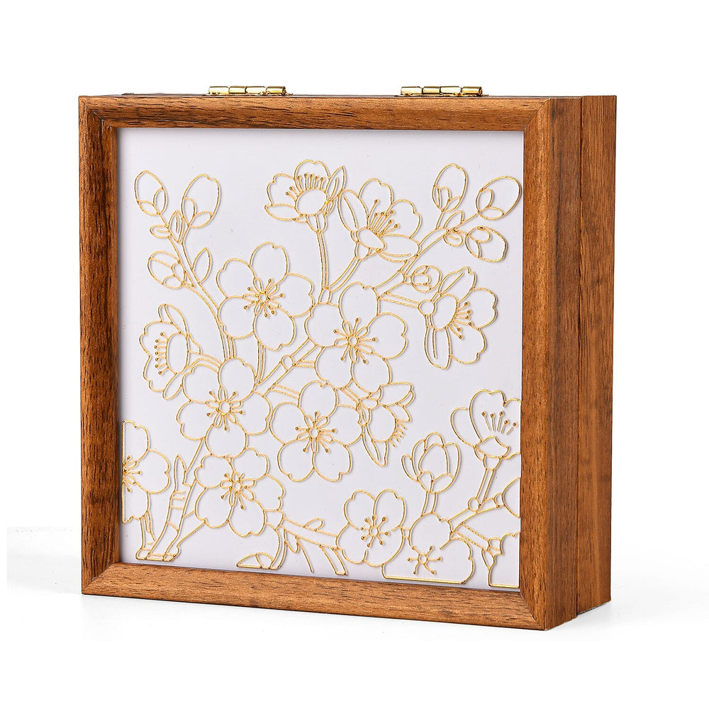 Floral Storage Box (Size 23x15x6 cm) - Multi Color & Brown