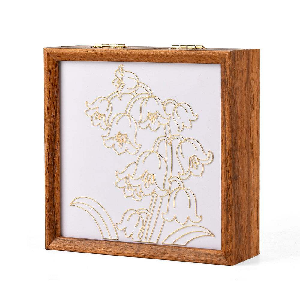 Floral Storage Box (Size 23x15x6 cm) - Multi Color & Brown