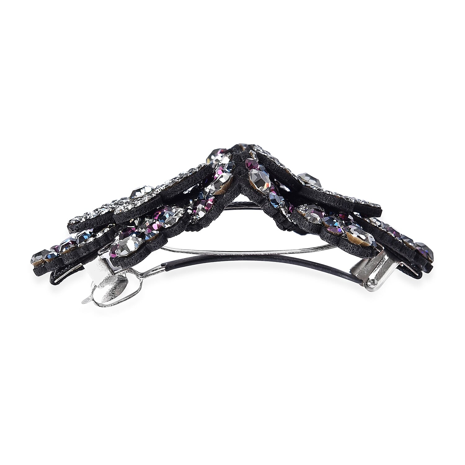 Flower Hair Clip - Dark Purple, Blue Black and Grey
