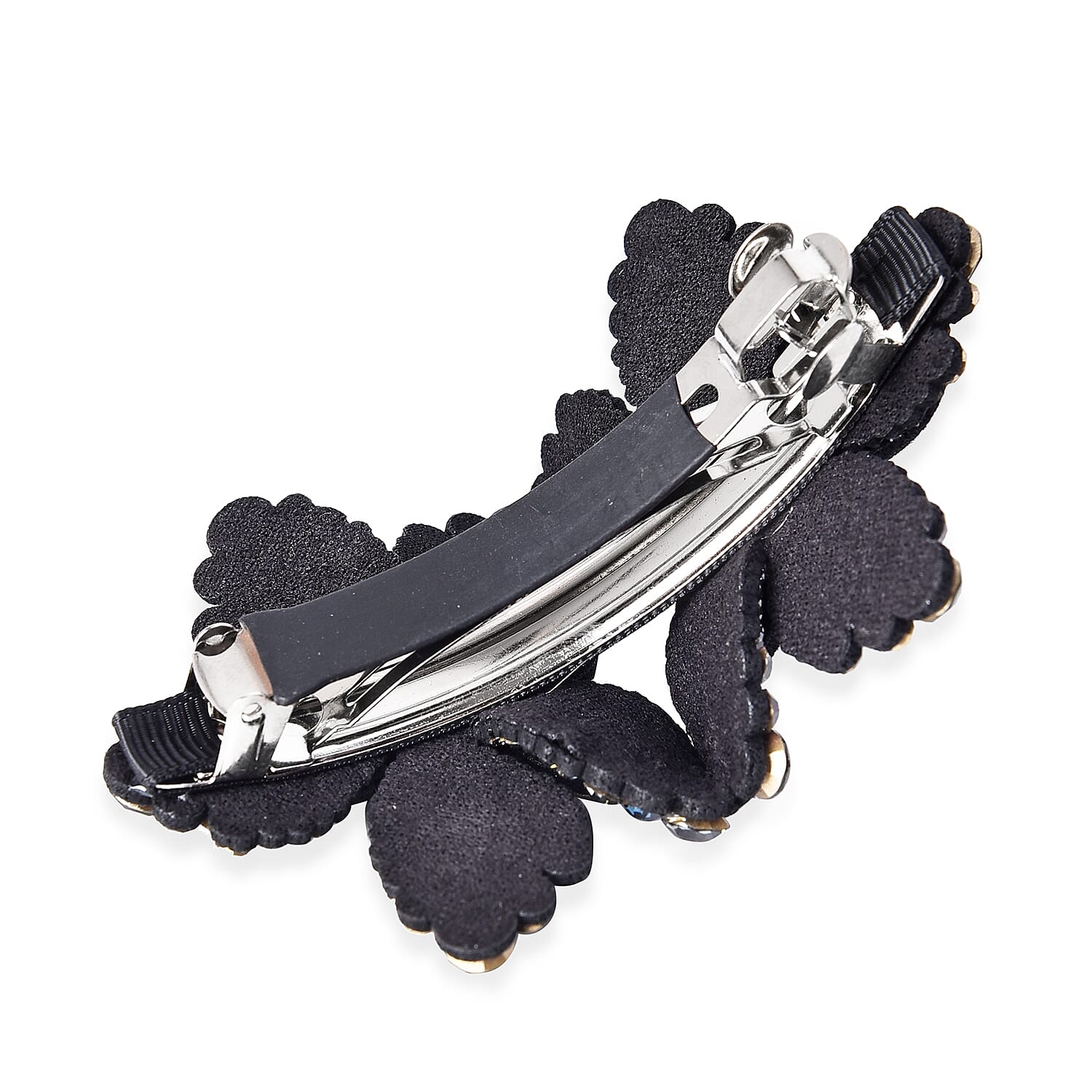 Flower Hair Clip - Dark Purple, Blue Black and Grey