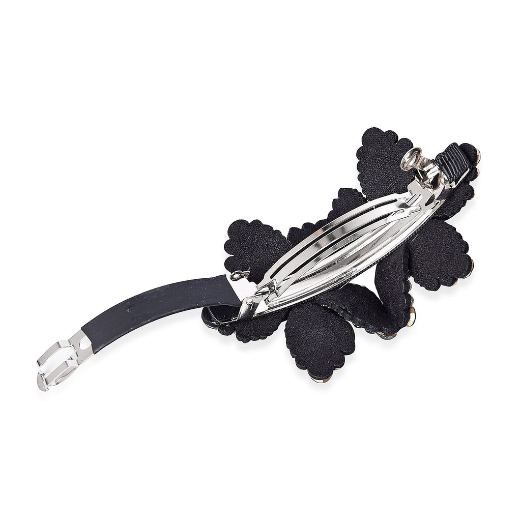 Flower Hair Clip - Dark Purple, Blue Black and Grey
