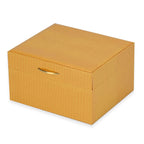 Leatherette Faux Lizard Skin Pattern 2 Layer Jewellery Box (Size 18x16x10 cm) - Yellow