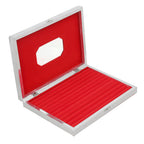 Minakari Oxidized Ring Box Flower Embossed Holds Upto 150 Rings (Size 35x25x5 cm) - Silver