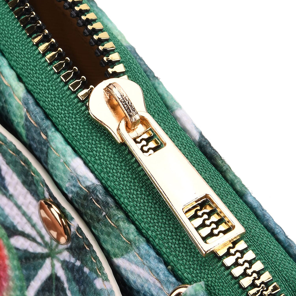2 Piece Set - Tropical Pattern Tote Bag and Crossbody Bag
