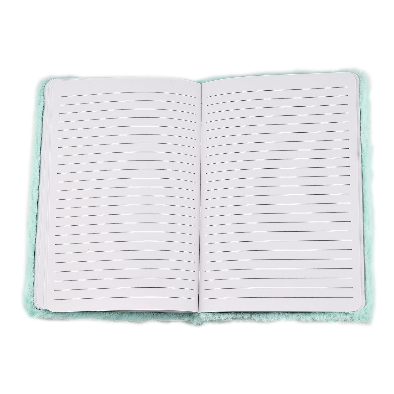 Fluffy Cover 3D Cat Pattern Notebook (80 Pages) - Light Blue