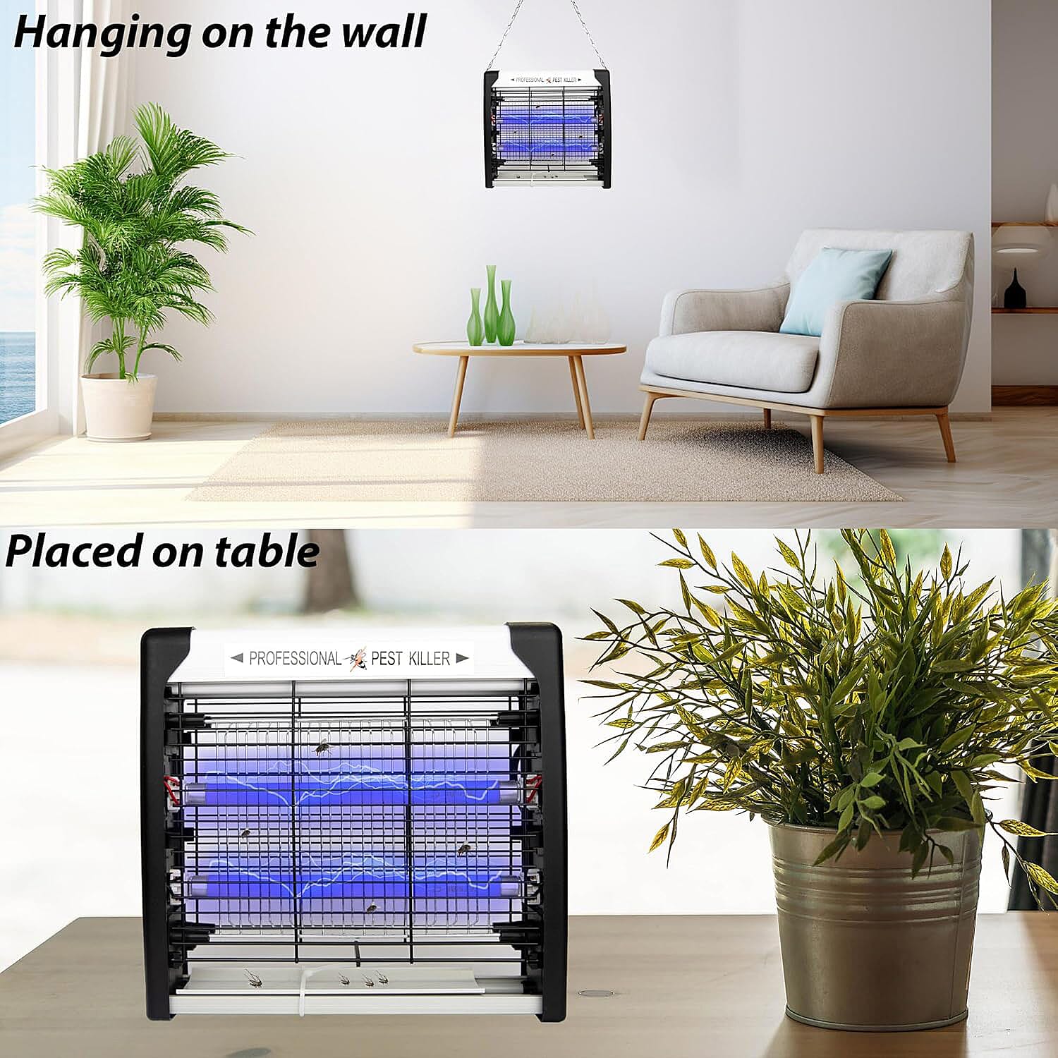 Fly - Insect Zapper - UV Light Attract to Zap Flying Insects Bug Zapper