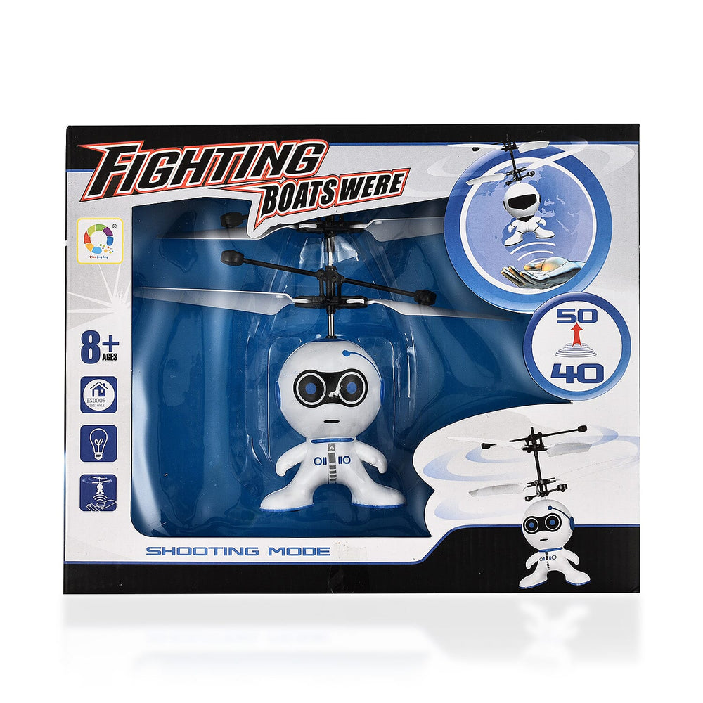 Single Mode Induction Infrared Flying Astronaut Toy Without Remote Control & Equipped USB Cable with Colourful LED Light (3.7v75Mah Battery)