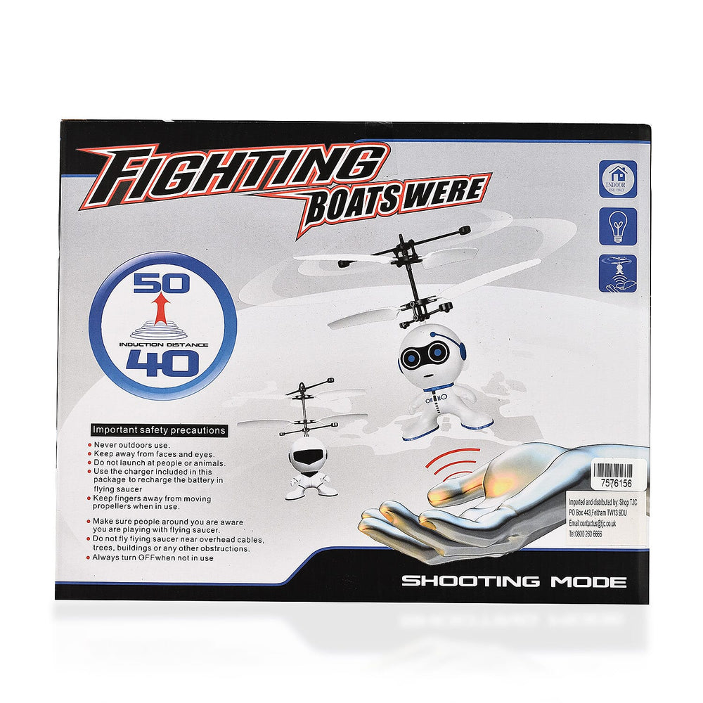 Single Mode Induction Infrared Flying Astronaut Toy Without Remote Control & Equipped USB Cable with Colourful LED Light (3.7v75Mah Battery)