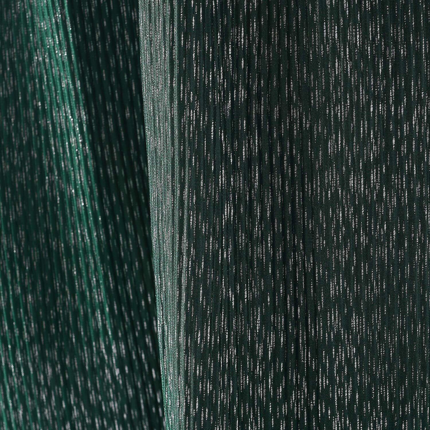 Pleated Jumpsuit with Metallic Detail & Elasticated Waist (Size L)  - Green