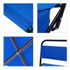 Foldable 2-in-1 Outdoor Stool with Built-in Cooler Bag (Size Stool- 59x27x31 Cm - Storage- 25x25x16 Cm) - Blue