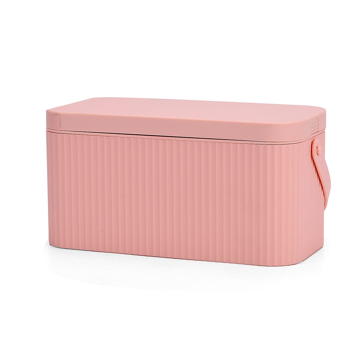 "Foldable LED cosmetic mirror - pink Product size -22*11*12 cm (foldable) Weight- 450g Material- ABS- glass Working mode- LED lighting (25 lights) Battery- 800mAh Type-C-USD charging cable"