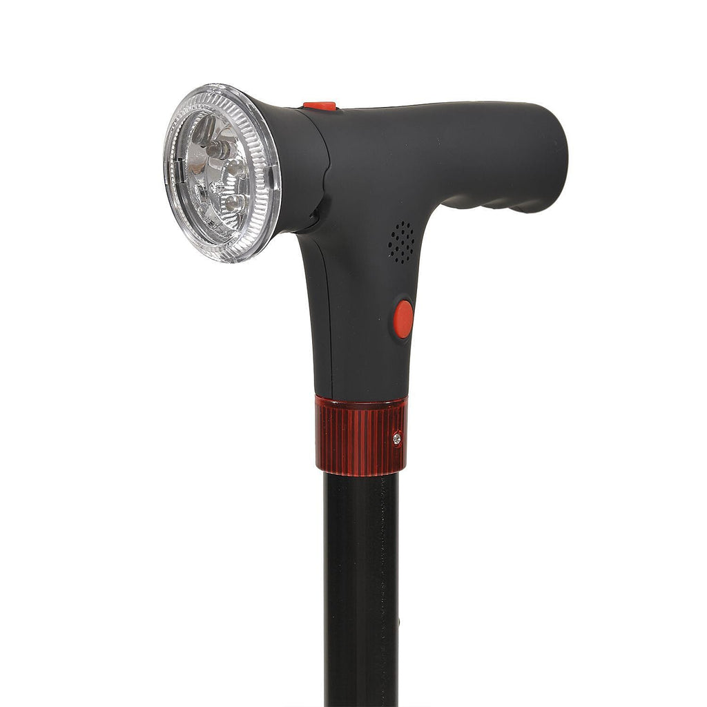 NEW ARRIVAL - Foldable Smart Walking Cane with LED Light (2 AAA battery not incld) -  34-38 in Black