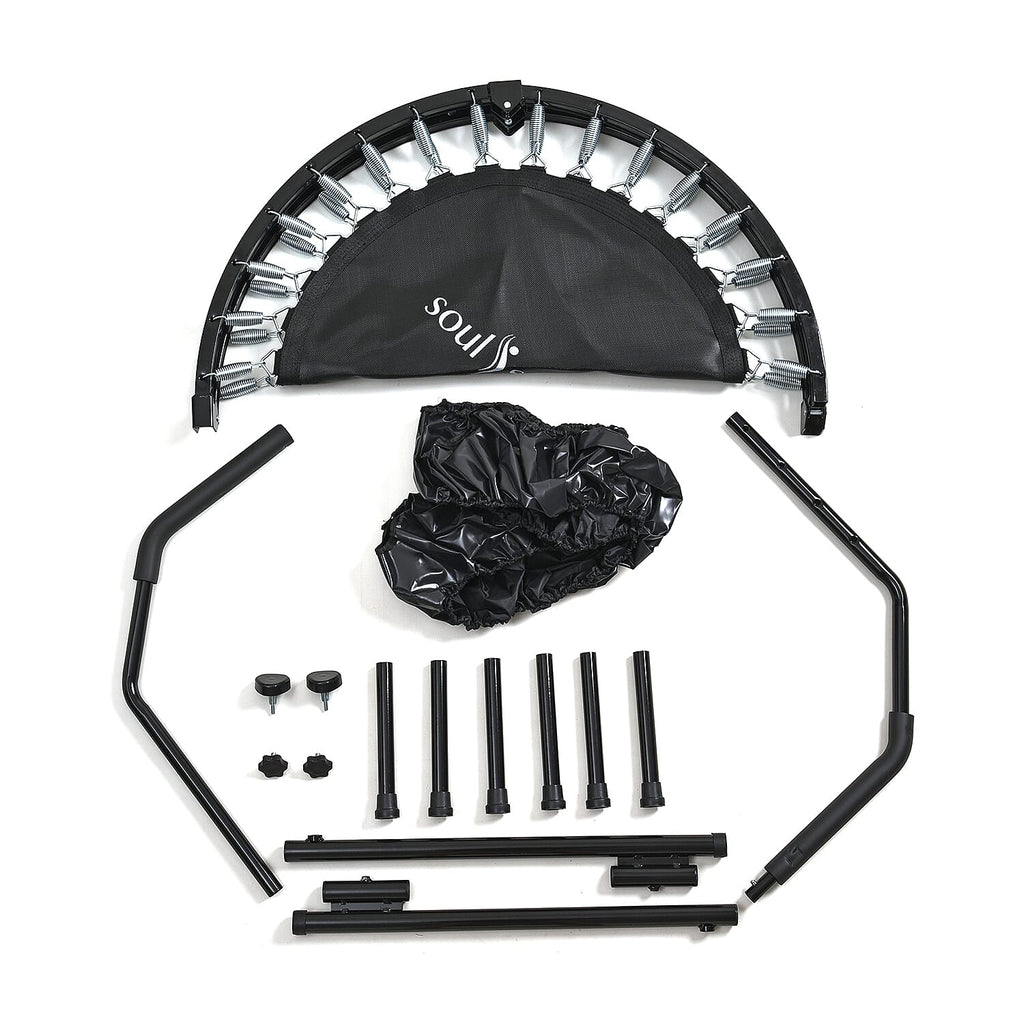 Foldable Trampoline (With Adjustable Handle Size) Maximum Weight Capacity 150kg- Black
