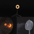 Portable & Adjustable Fan with Mist, Rechargeable Battery and Four Wind Speed Settings (Folded Size 20x11cm; Adjustable up to 85cm)