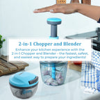 Chop it! Blend it! (Size 13x13x22 cm) - Blue & Green