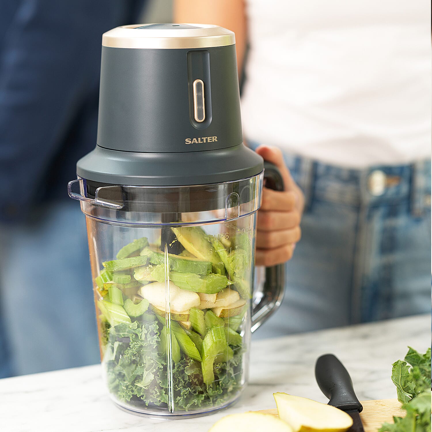 SALTER Cordless Food Processor and Blender - Grey