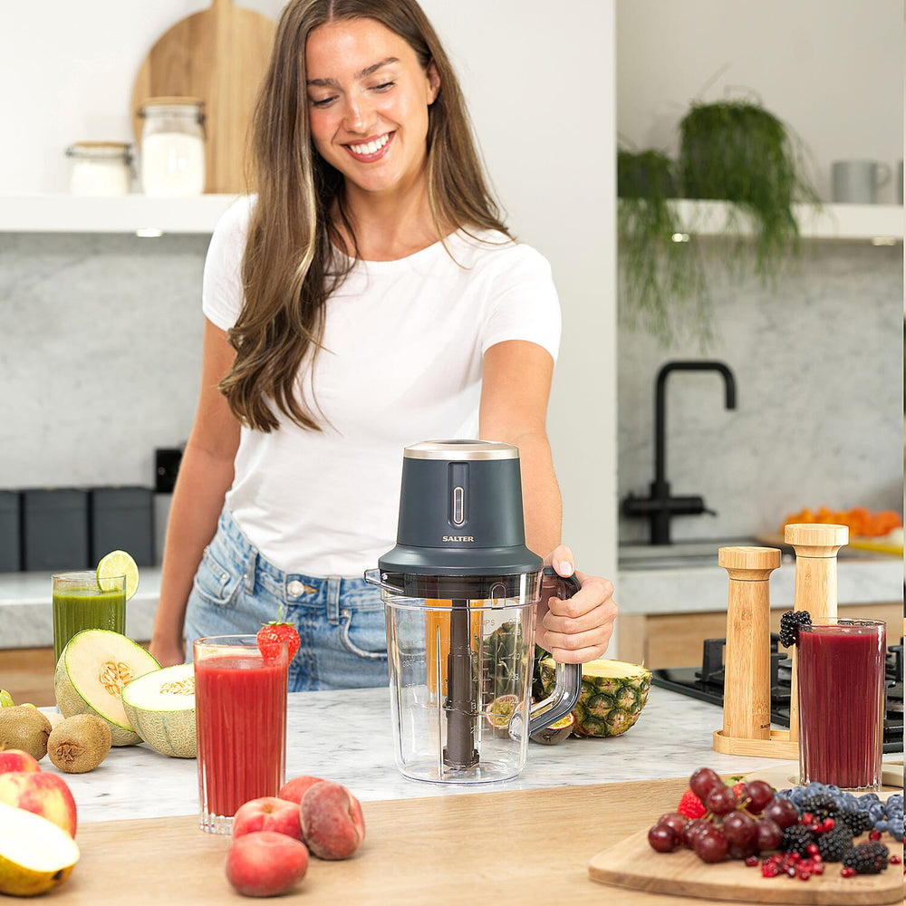 SALTER Cordless Food Processor and Blender - Grey