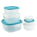 6 Food Storage Boxes with Lids 3L to 0.2L