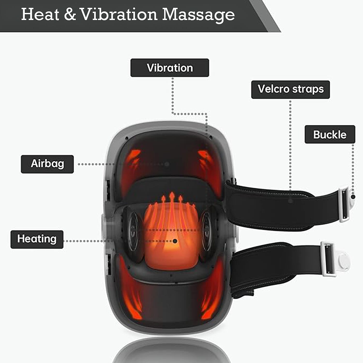 Soulsmart Rechargeable Cordless Knee Joint Massager with Heating, Air Pressure, Vibration & Electrotherapy Function