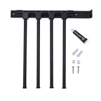 Four Bar Towel Rack with Rod (Size 32x30x30Cm) - Black
