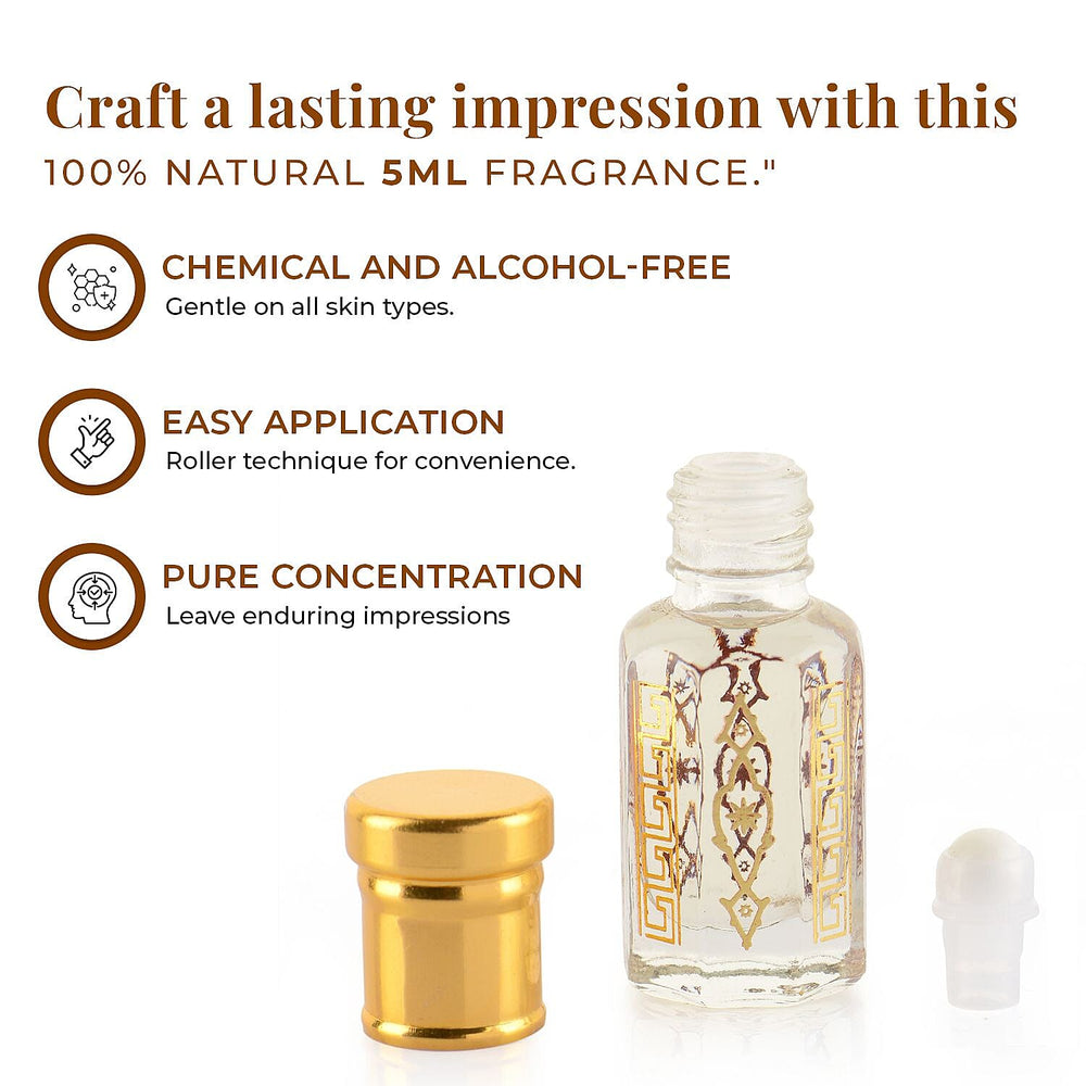 Jaipur Fragrance- 100% Natural Concentrated Perfume - 5ml (Adonis)