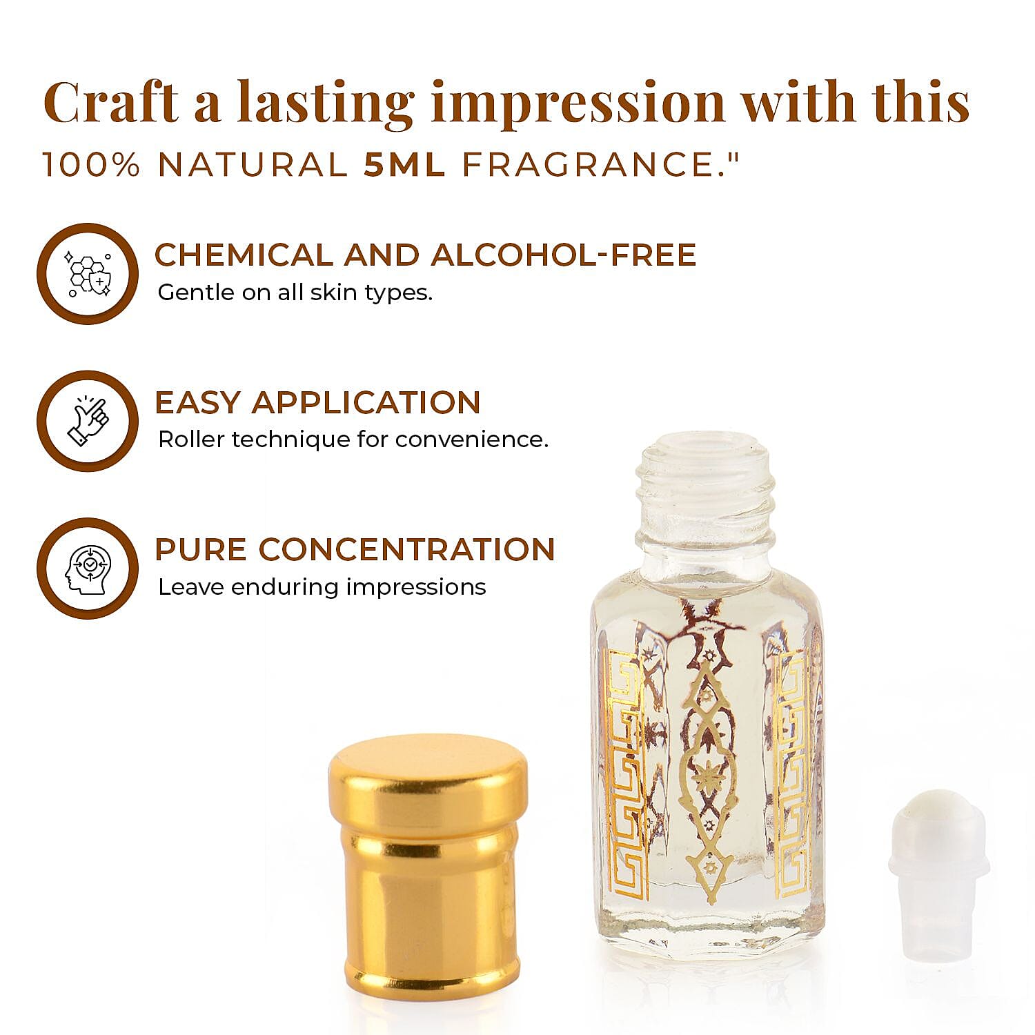 Jaipur Fragrance- 100% Natural Concentrated Perfume - 5ml (Adonis)