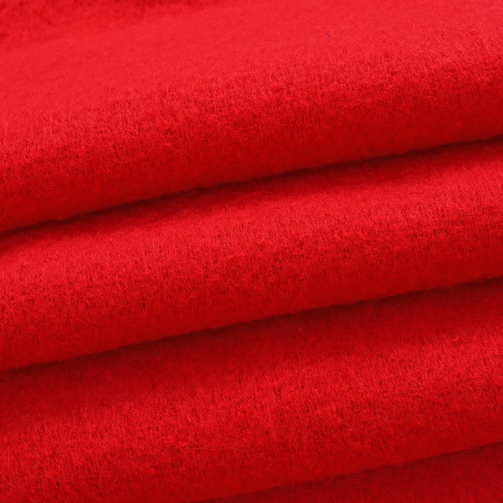 Soft Touch Large Tassle Scarf (190 x 40 cm) - Red