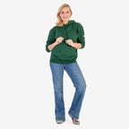 Front Pocket Cotton Hoodie (Size L) - Green