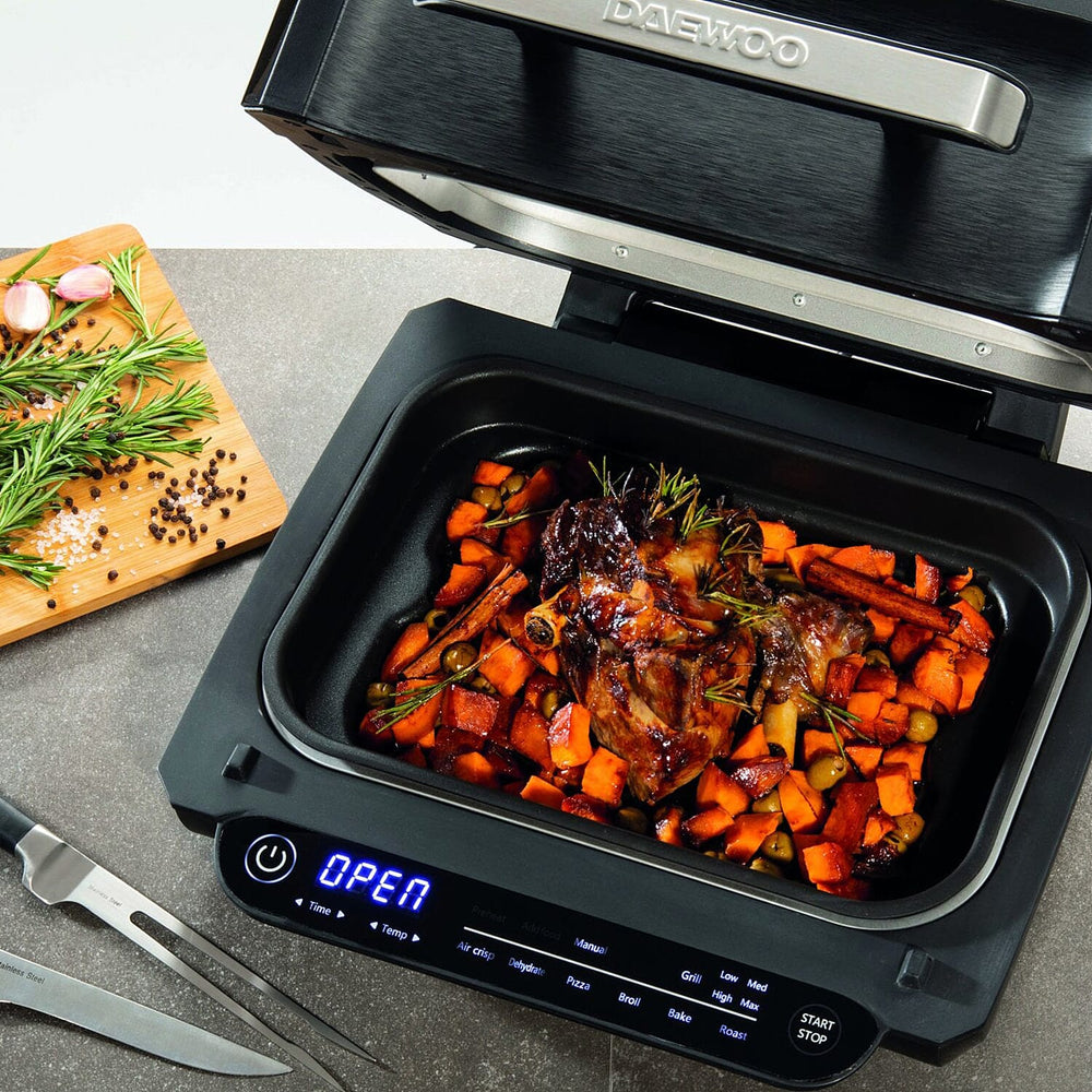 8 in 1 Multi Functional Health Grill and Air Fryer (1700W) - Black