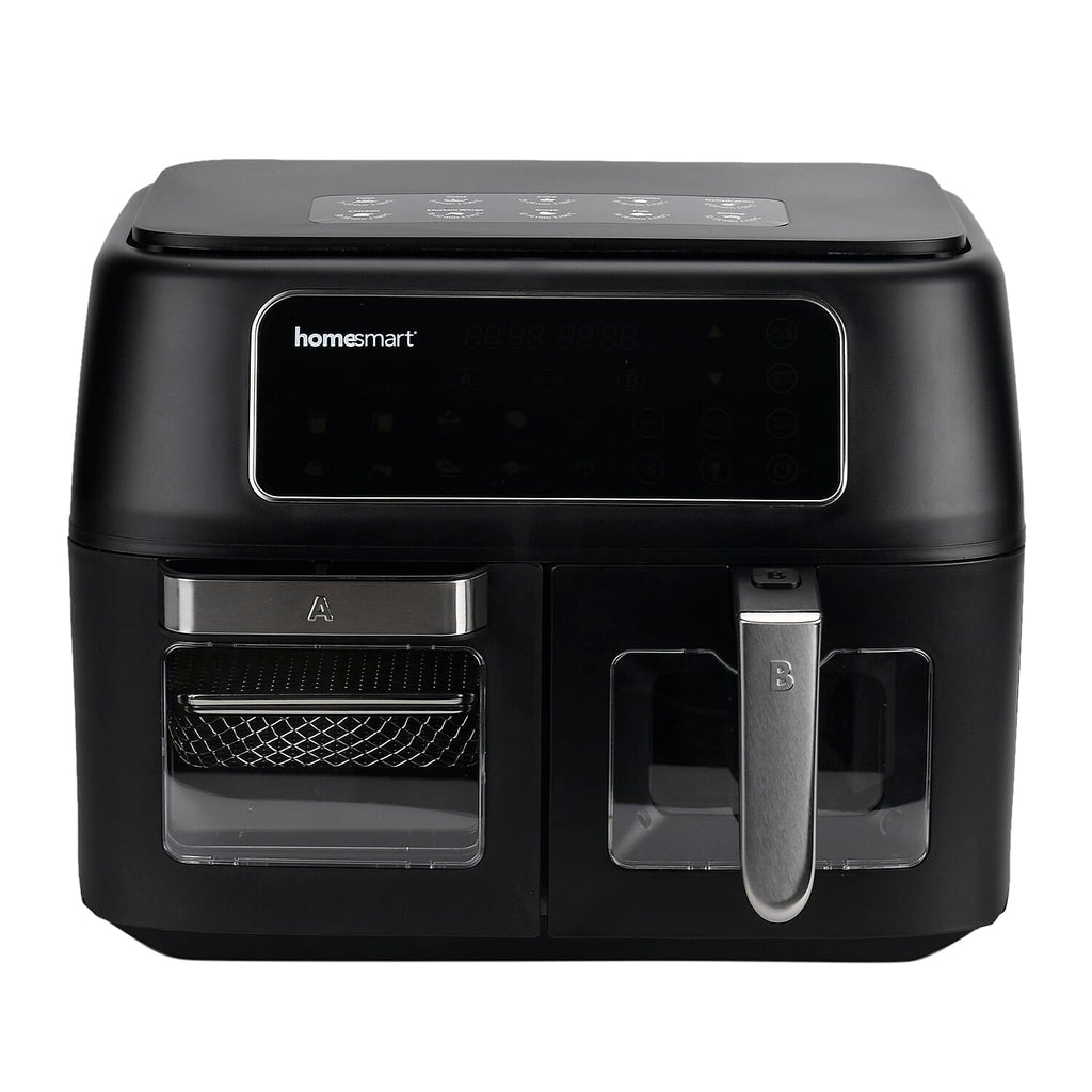Complete Meal Solution Air Fryer - Dual Draw PLUS Shelves with Digital Touch Screen -  Air Fry, Roast, Bake, Grill, Caserole (Size 40 x31 cm) - Black