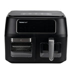 Complete Meal Solution Air Fryer - Dual Draw PLUS Shelves with Digital Touch Screen -  Air Fry, Roast, Bake, Grill, Caserole (Size 40 x31 cm) - Black