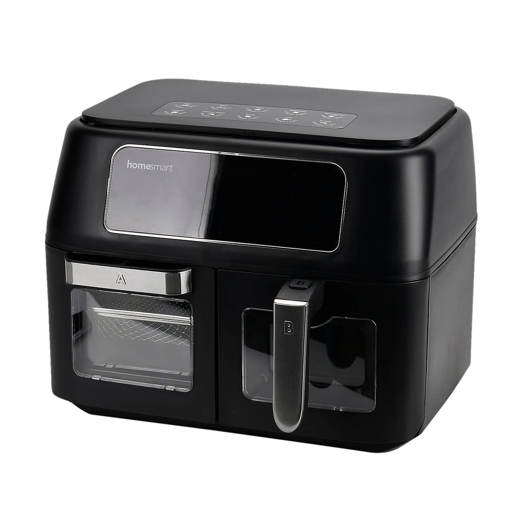 Complete Meal Solution Air Fryer - Dual Draw PLUS Shelves with Digital Touch Screen -  Air Fry, Roast, Bake, Grill, Caserole (Size 40 x31 cm) - Black