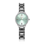 GAMAGES OF LONDON Swiss Movement Allure Blue Dial Water Resistant Watch in Silver Tone