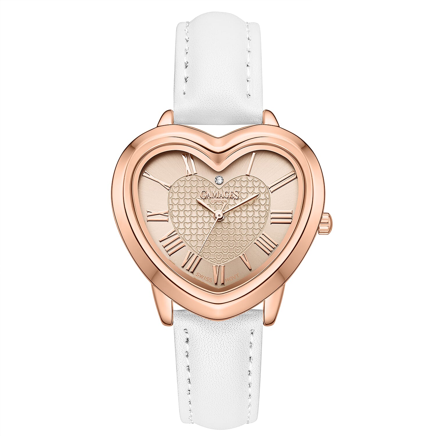 GAMAGES OF LONDON Ladies Heartfelt Diamond in Rose