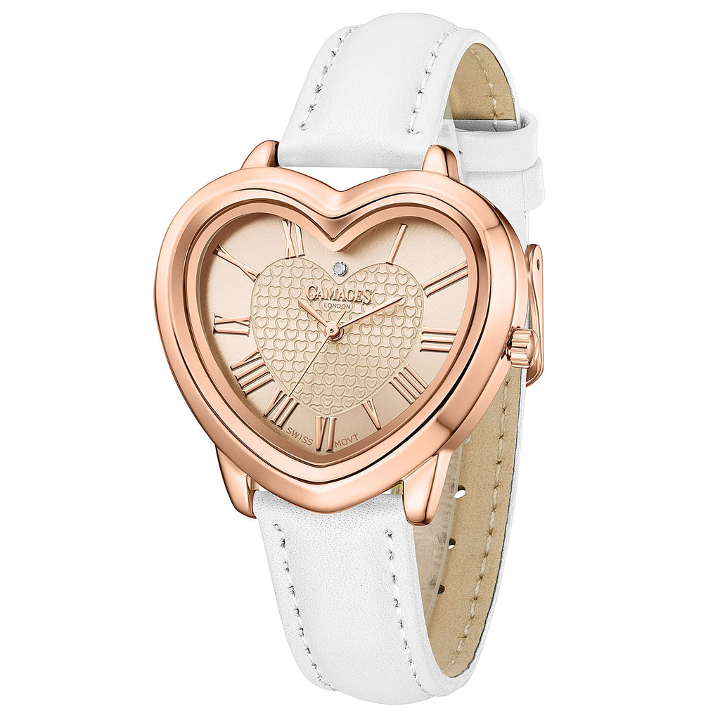 GAMAGES OF LONDON Ladies Heartfelt Diamond in Rose