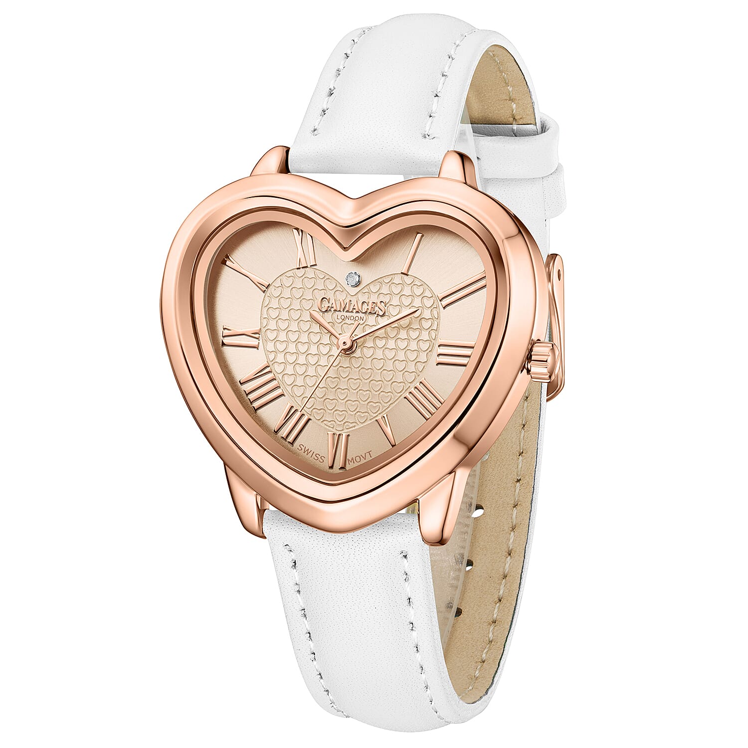GAMAGES OF LONDON Ladies Heartfelt Diamond in Rose