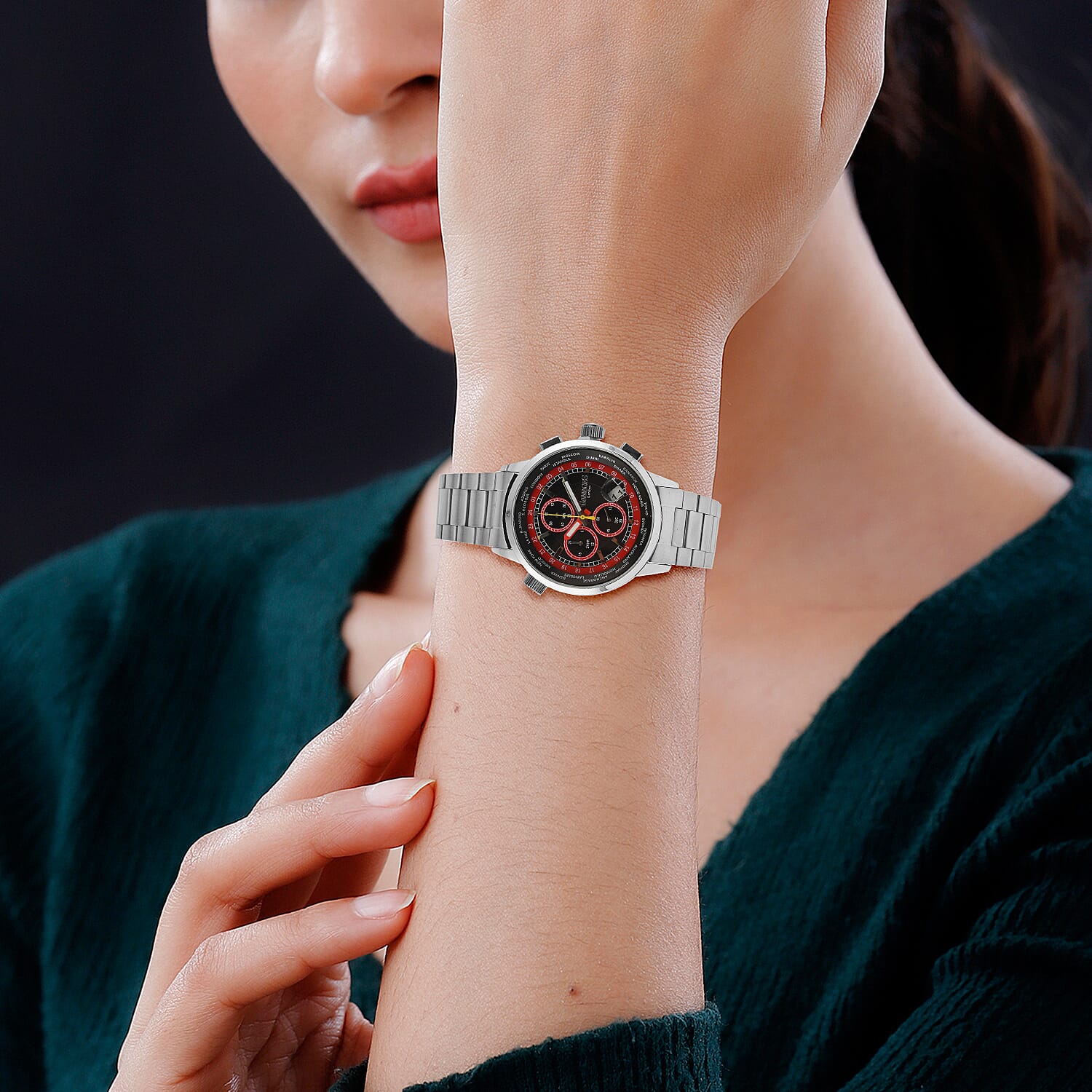 Gamages Of London Limited Edition Lambent Mecha Quartz Watch- Red