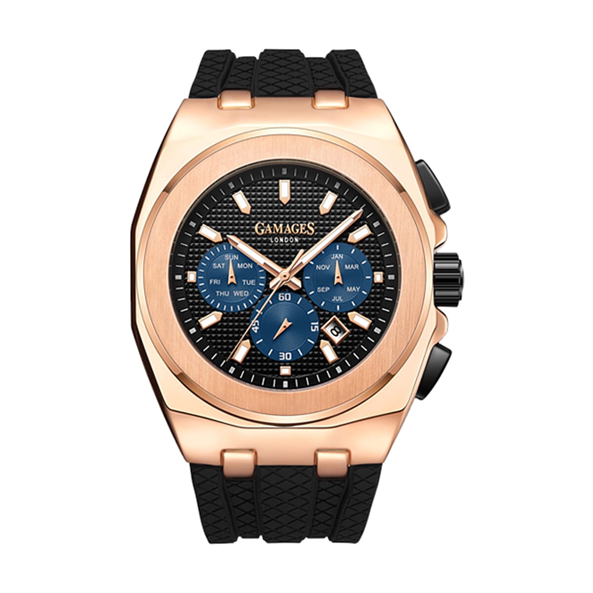 GAMAGES OF LONDON Hand Assembled Commander Automatic Movement Rose Colour Case Water