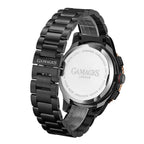 GAMAGES OF LONDON Limited Edition Hand Assembled Conquerer Rose Black Dial Water Resistant Watch in Black Colour Chain Strap