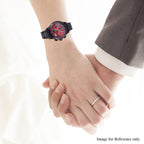 GAMAGES OF LONDON Limited Edition Hand Assembled Conquerer Red Dial Water Resistant Watch in Black Colour Chain Strap