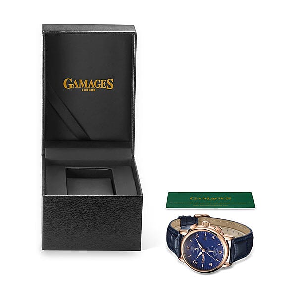 GAMAGES OF LONDON Limited Edition Hand Assembled Mystique Automatic Blue