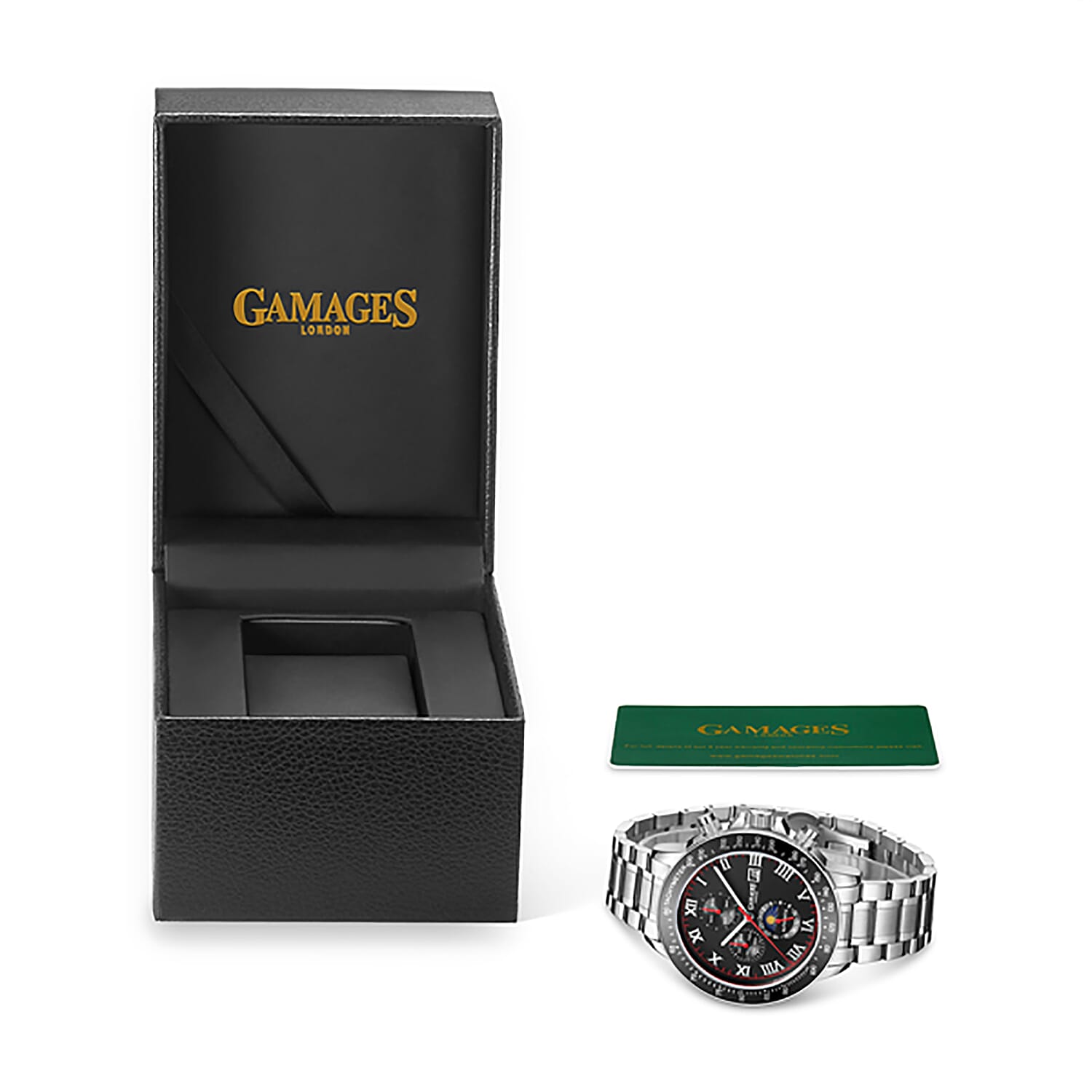 GAMAGES OF LONDON Limited Edition Hand Assembled Race Calendar Automatic Steel