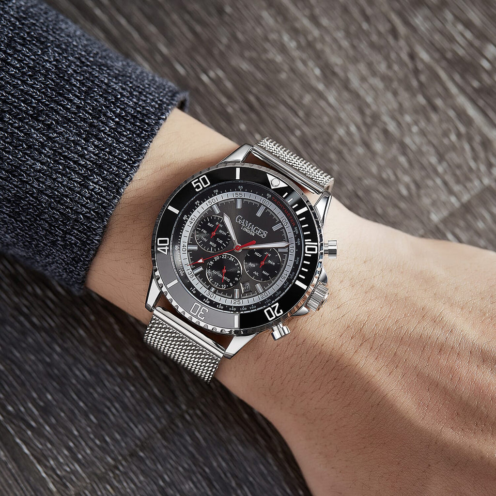 GAMAGES OF LONDON Limited Edition Hand Assembled Sports Racer Automatic Steel