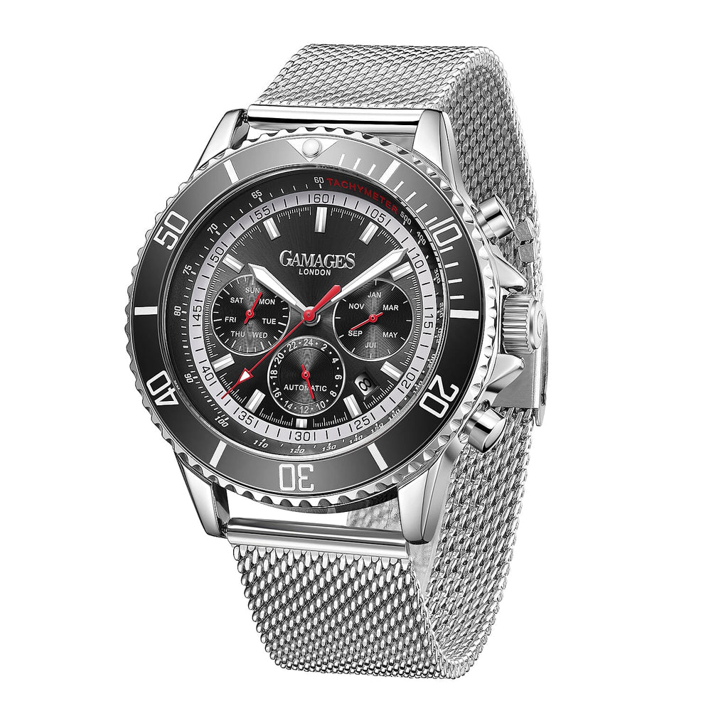 GAMAGES OF LONDON Limited Edition Hand Assembled Sports Racer Automatic Steel