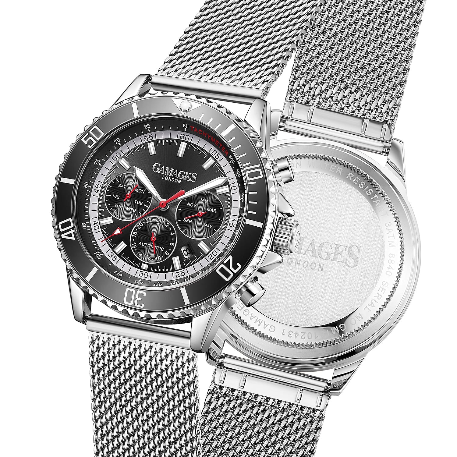 GAMAGES OF LONDON Limited Edition Hand Assembled Sports Racer Automatic Steel