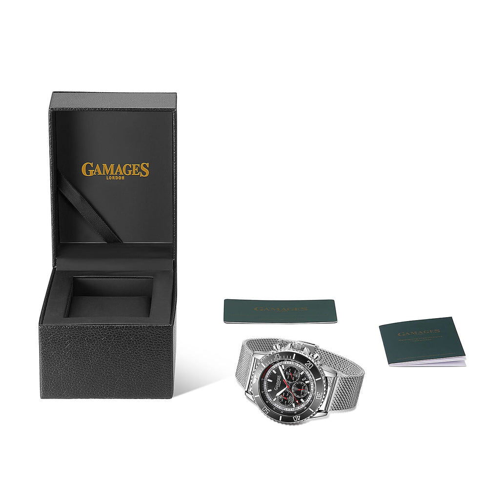GAMAGES OF LONDON Limited Edition Hand Assembled Sports Racer Automatic Steel