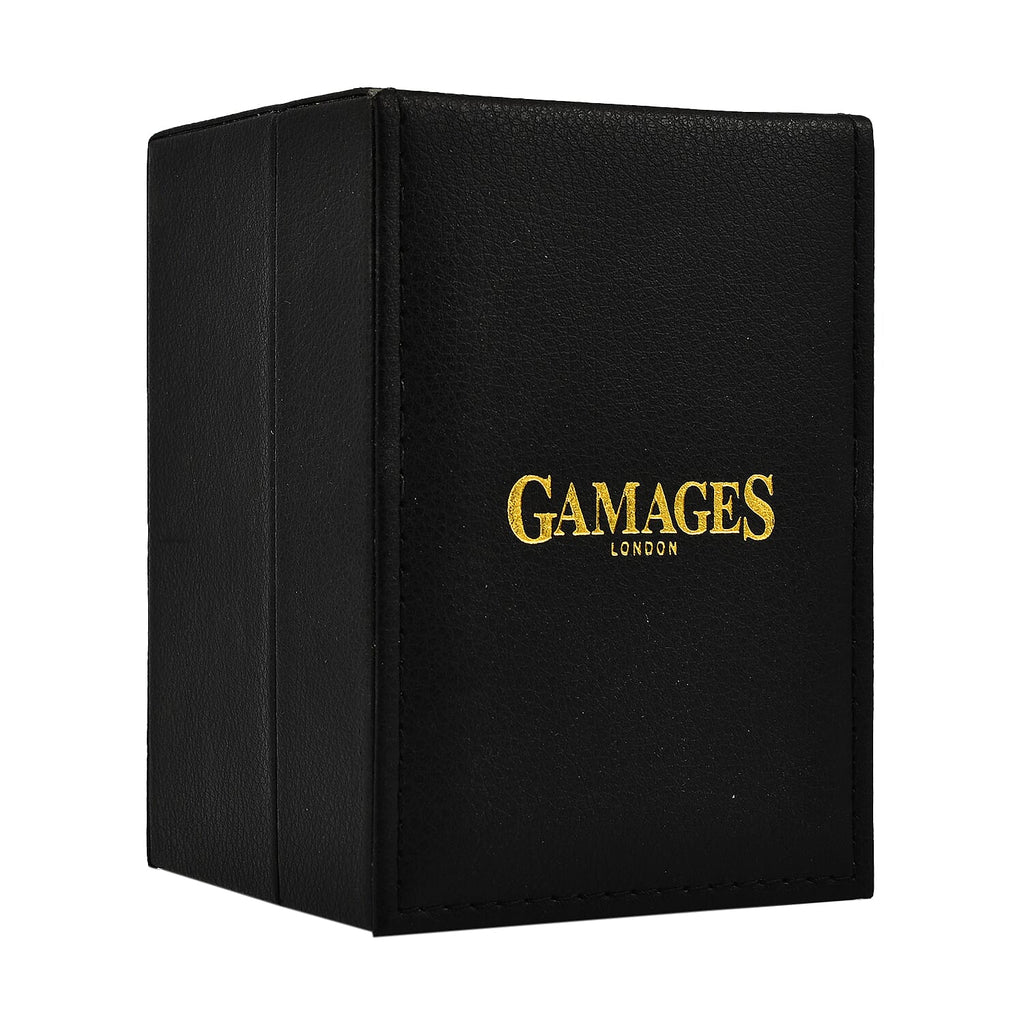 GAMAGES OF LONDON Sports Element Automatic Movement Black Dial Brown Bezel Water Resistant Watch with Rose Gold Chain Strap
