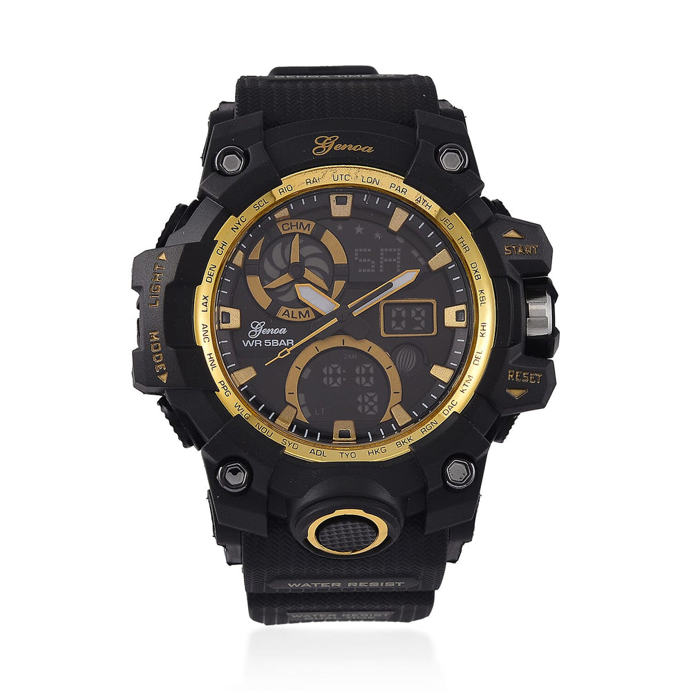 GENOA TIME V2, PC21S Japan movement 5ATM Watch - Black